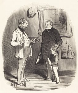 Tady máš můj maličký... jestli nemá dost prostředků... od Honoré Daumier