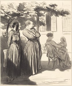 Zde je žena, která v slavnostní hodinu... od Honoré Daumier