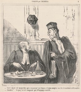 Váš klient je darebák... od Honoré Daumier