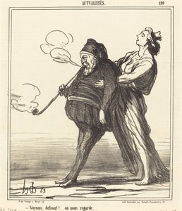 Podívejme se!... ve stoje, dívají se na nás od Honoré Daumier