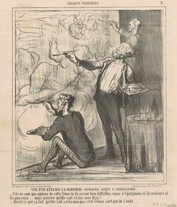 Pohled na dílnu... od Honoré Daumier