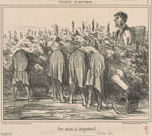 Pohled pořízený v Argenteuil (říjen 1856) od Honoré Daumier