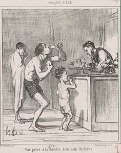Pohled na osvěžující bar ve vaně od Honoré Daumier