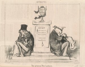Pohled pořízený na Père Lachaise od Honoré Daumier