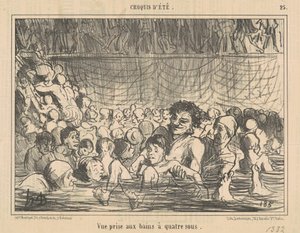 Pohled na čtyři-sous lázně od Honoré Daumier