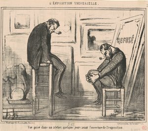 Pohled z dílny... od Honoré Daumier