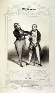 ilustrace o myšlenkách a legendách Philipon pod názvem Les Cent a Robert Macaire od Honoré Daumier
