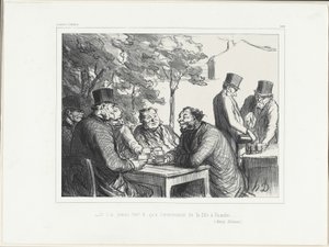 "- Nikdy jsem se nesmál tolik jako na pohřbu Bourdinovy dcery......." (Henri Monnier), deska 303 ze Souvenirs d