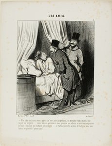 "- Milý příteli, včera jsme se v divadle dozvěděli, že vám jeden pán nechtěně šlápl na nohu..... Přišli jsme si pro jeho adresu a rádi bychom vám oznámili, že celá záležitost je zařízena..... Čeká na vás dnes ráno v Bo od Honoré Victorin Daumier