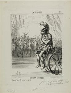 Evropský koncert. V této části není dovoleno se účastnit, deska 171 z Actualités od Honoré Victorin Daumier