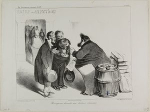 Spravedlivá odměna poslušným voličům, deska 404 od Honoré Victorin Daumier