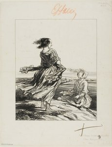 Aktivistka, od Les Femmes Socialistes od Honoré Victorin Daumier