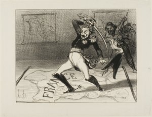 Císař Mikuláš při práci ve svém kabinetu, deska 94 z Actualités od Honoré Victorin Daumier