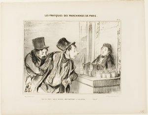 "Vše je zaplaceno A nikoho jsme neurazili... Ahoj," deska 31 z Types Parisiens od Honoré Victorin Daumier