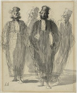 Čtyři právníci od Honoré Victorin Daumier