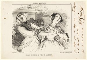 Zpřístupnění požitků z Carpentrasu veřejnosti, deska 16 z Croquis Musicaux od Honoré Victorin Daumier