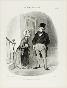 "Stal se z něj Laaaand-Looooord!", deska 18 z knihy Les Bons Bourgeois od Honoré Victorin Daumier