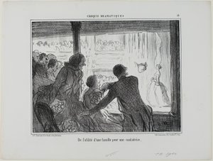 Jak je pro operního pěvce užitečné mít rodinu, deska 14 z Croquis Dramatiques od Honoré Victorin Daumier