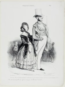 "Říkám si: napadlo by někoho, že jdeme z ulice des Lombards... Opravdu vůbec nevypadáme jako cukráři," talíř 2 z Coquetry od Honoré Victorin Daumier