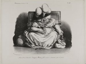 Marie Louise Charlotte Philippine Pairie, prostitutka, s policejní licencí od Honoré Victorin Daumier