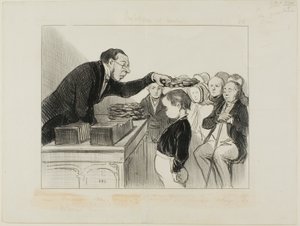 Pan Jean-Joseph-Chaboulard... první cena za dobré zdraví!, deska 28 z Professeurs et Moutards od Honoré Victorin Daumier