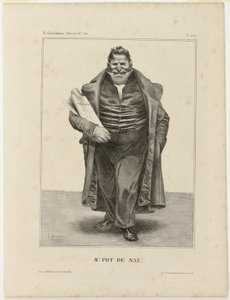 Pan Pot De Naz..., talíř 270 od Cartooning Celebrities od Honoré Victorin Daumier