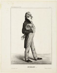 Pan Sébast ...., talíř 281 z knihy Cartooning Celebrities (Karikatury osobností) od Honoré Victorin Daumier