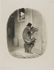 Past Midnight, deska 19 z Locataires et Propriétaires od Honoré Victorin Daumier