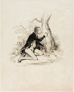 Chudák mladý muž! Ještě jeden dopis a jeho morální situace bude naprosto jasná, deska 1 ze Sentimens Et Passionsa od Honoré Victorin Daumier