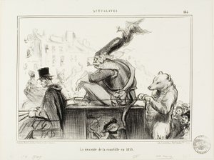 Sestup Courtille v roce 1855, deska 165 z Actualités od Honoré Victorin Daumier