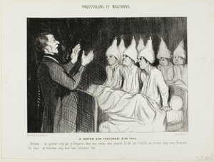 Internát významné internátní školy, deska 14 z knihy Professeurs et Moutards (Profesoři a darebáci) od Honoré Victorin Daumier