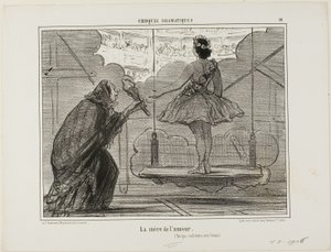 Erosova matka (nezaměňovat s Venuší), deska 10 z knihy Croquis Dramatiques od Honoré Victorin Daumier