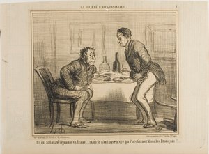Podařilo se jim aklimatizovat indické brambory na francouzské klima, ale stále je problém aklimatizovat Francouze na indické brambory!, deska 1 z La Société D