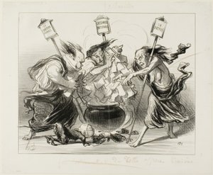 Příliš mnoho kuchařů kazí vývar, talíř 129 z Actualités od Honoré Victorin Daumier