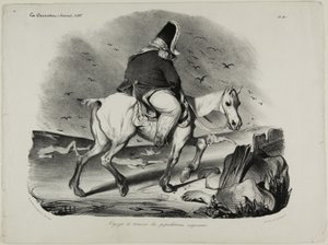 Cestování napříč pozornou populací, deska 413 od Honoré Victorin Daumier