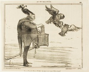 Dva velkovévodové odjíždějí do Sebastopolu, štítek 166 z Actualités od Honoré Victorin Daumier
