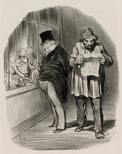 Dělník a buržoazie, z knihy Les Parisiens En 1848 od Honoré Victorin Daumier