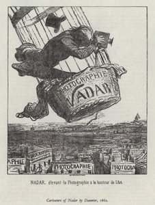 Nadar povyšuje fotografii na úroveň umění od Honore (after) Daumier