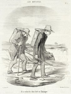 Hledání lesa v Champagni od Honoré Daumier