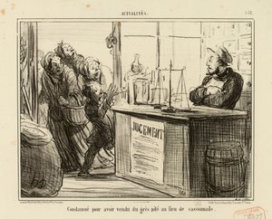 Aktuality č. 252: Odsouzen za prodej drceného pískovce místo třtinového cukru. od Honoré Daumier