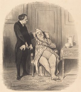 Ach! doktore... myslím... že mám hrudník! od Honoré Daumier