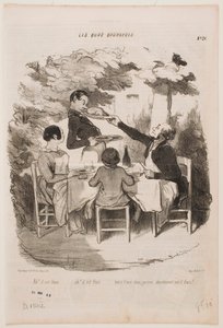 Ach, je to čerstvé, je to čerstvé! ... Přičichněte si sám, číšníku, říkáte, že je to čerstvé? ... od Honoré Daumier