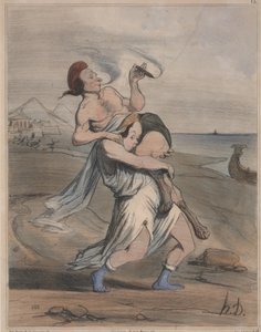 Starověká historie, no. 13: The Abduction of Helen (Starověká historie, č. 13: The Abduction of Helen) od Honoré Daumier