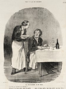 V restauraci za 32 sou od Honoré Daumier