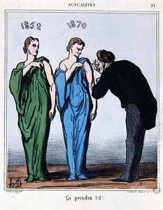 Kreslený film o plebiscitu z 8. května 1870 z „Le Charivari“ (barevné lito) od Honoré Daumier