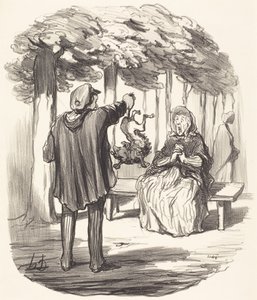 Je to tamhle váš pes? od Honoré Daumier