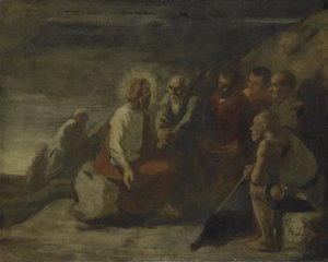 Kristus a jeho učedníci od Honore Daumier