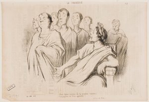 Pojďte, důstojné pilíře římské velikosti... přátelé Caesara, přistupte! od Honoré Daumier