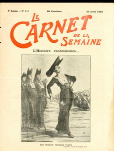 Obálka „“ Kniha týdne “, Satirická černobílá od Honoré Daumier