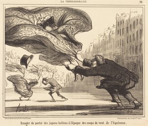 Nebezpečí nošení balónových sukní... od Honoré Daumier